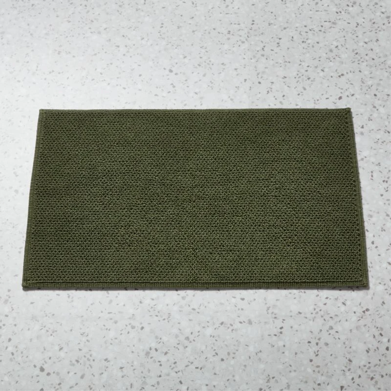 En Pointe Organic Cotton Green Bath Mat 24"x36" 3 En Pointe Organic Cotton Green Bath Mat 24"x36"