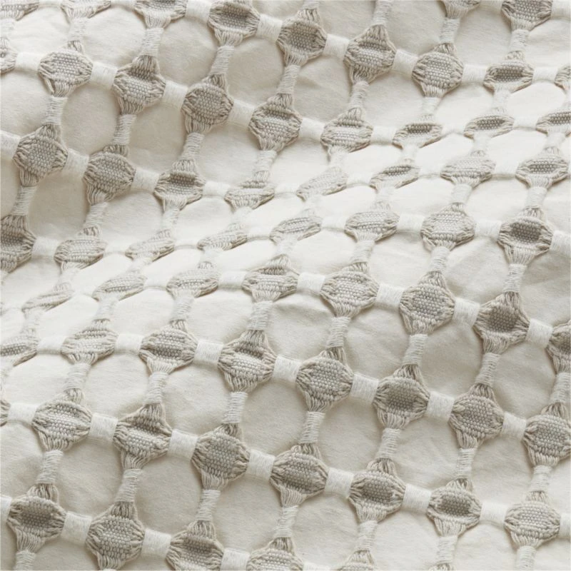 Estela Grey And White Organic Cotton Duvet Cover And Shams 4 Estela Grey And White Organic Cotton Duvet Cover And Shams - Image 2