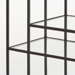 Euclidean Black Metal Etagere -Furniture Sale EuclideanBlackEtagereAVSSS21