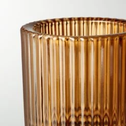 Ezra Amber Glass Tealight Candle Holders Set Of 6 10 Ezra Amber Glass Tealight Candle Holders Set Of 6 -Furniture Sale EzraAmberTealightHolderAVSHF21