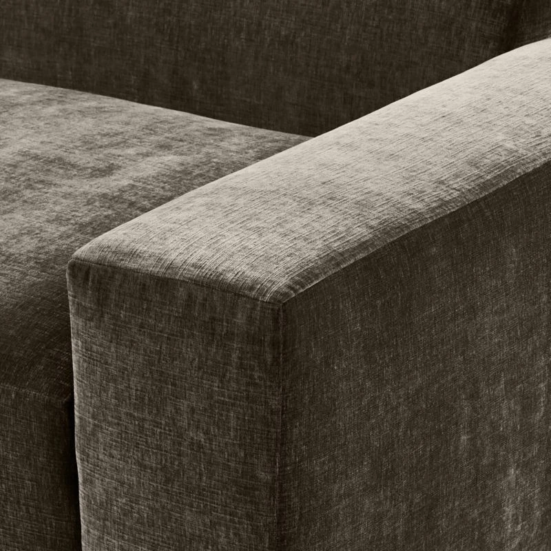 Faible 6-Piece U-Shaped Grey Performance Velvet Sectional Sofa With Right Arm 8 Faible 6-Piece U-Shaped Grey Performance Velvet Sectional Sofa With Right Arm - Image 6