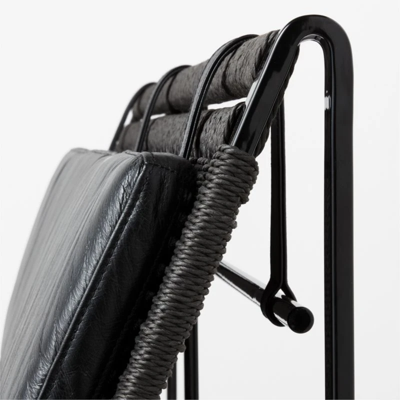 Fenn Black Cord And Leather Settee 8 Fenn Black Cord And Leather Settee - Image 6