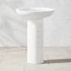 Flatform White Cement Birdbath -Furniture Sale FlatformWhiteBirdBathSHS23