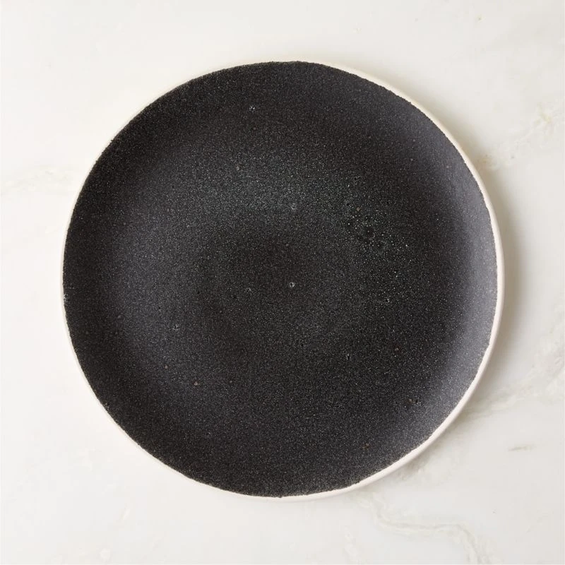Fynn Black And White Dinner Plate With Reactive Glaze 3 Fynn Black And White Dinner Plate With Reactive Glaze