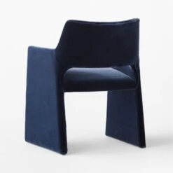 Foley Faux Mohair Navy Dining Armchair -Furniture Sale FoleyNvyFxMhrDiningChair3QBSSF21