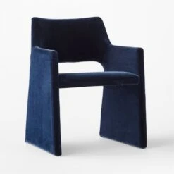 Foley Faux Mohair Navy Dining Armchair -Furniture Sale FoleyNvyFxMhrDiningChair3QSSF21