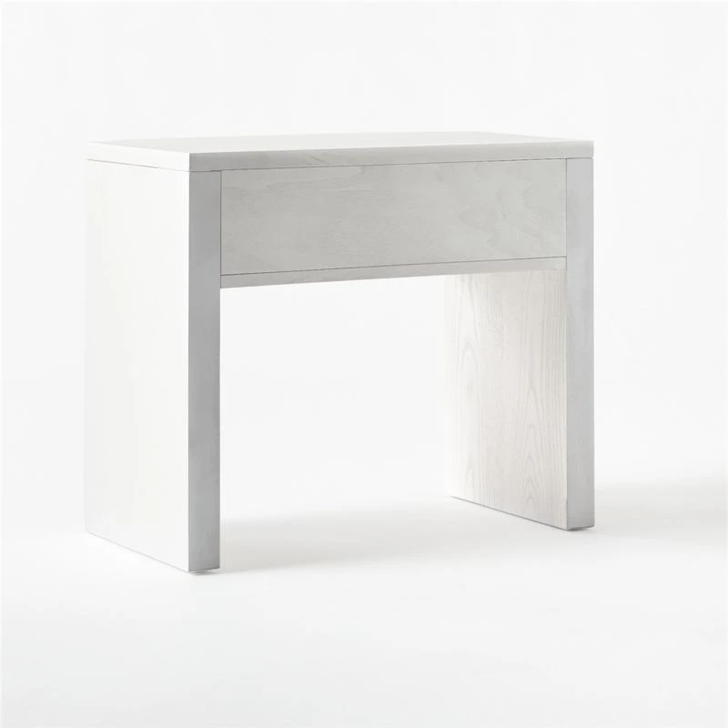 Fore Bleached Ash Wood Nightstand With Drawer 9 Fore Bleached Ash Wood Nightstand With Drawer - Image 7