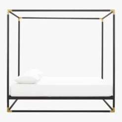 Frame Black Iron Queen Canopy Bed -Furniture Sale FrameCanopyBedKingSDF17