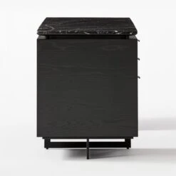 Fullerton 6-Drawer Black Oak Wood Desk With Black Marble Top 13 Fullerton 6-Drawer Black Oak Wood Desk With Black Marble Top -Furniture Sale FullertonModBkDkW2BkDrwSDF20