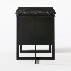 Fullerton 3-Drawer Black Metal And Oak Wood Desk With Black Marble Top 15 Fullerton 3-Drawer Black Metal And Oak Wood Desk With Black Marble Top -Furniture Sale FullertonModBkDkWBkDrNLgSDF20