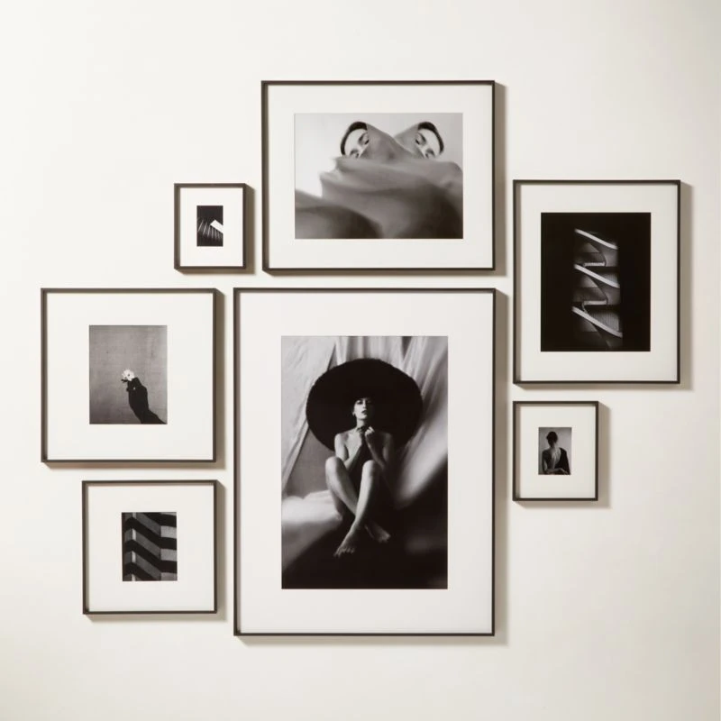 Gallery Soft Black Picture Frame With White Mat 4"x6" 4 Gallery Soft Black Picture Frame With White Mat 4"x6" - Image 2