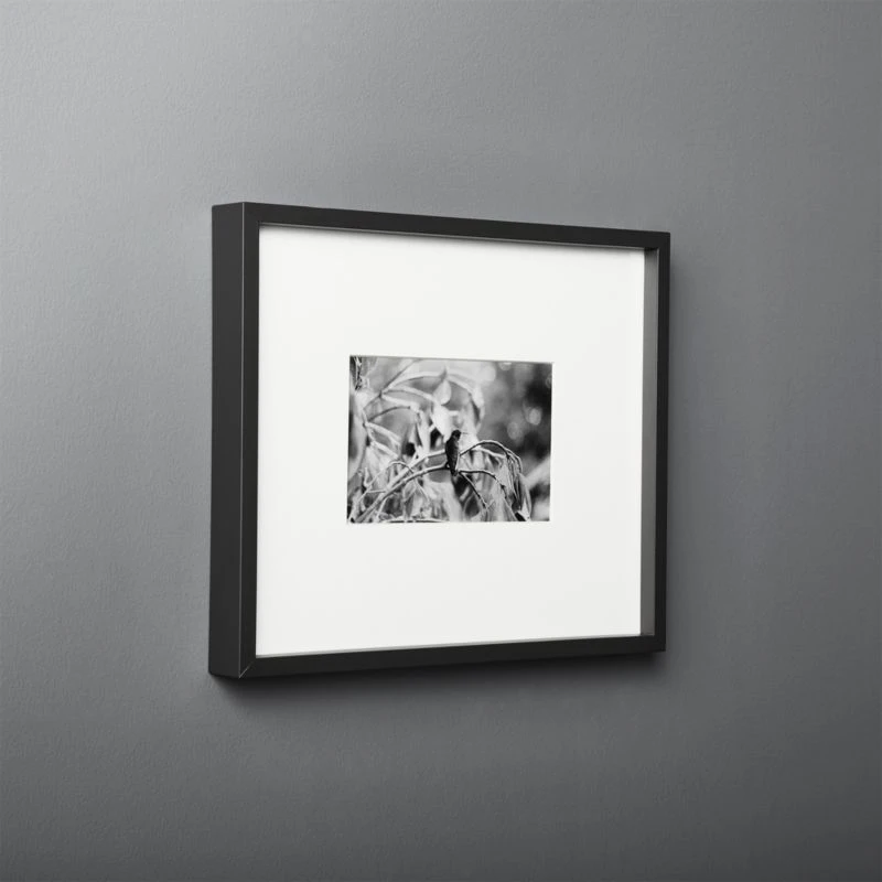 Gallery Soft Black Picture Frame With White Mat 4"x6" 3 Gallery Soft Black Picture Frame With White Mat 4"x6"