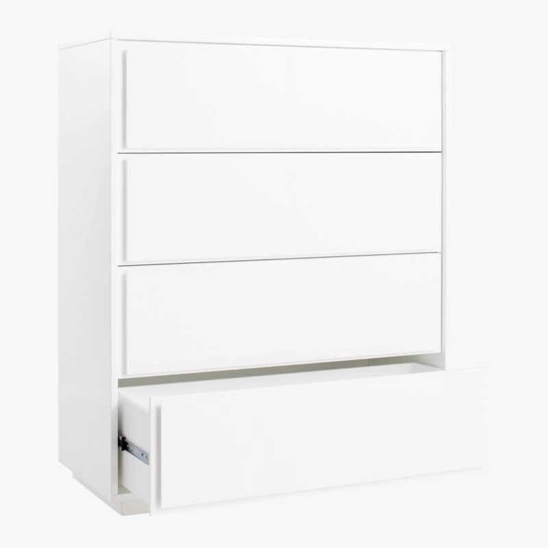 Gallery Tall 4-Drawer White Dresser 6 Gallery Tall 4-Drawer White Dresser - Image 4