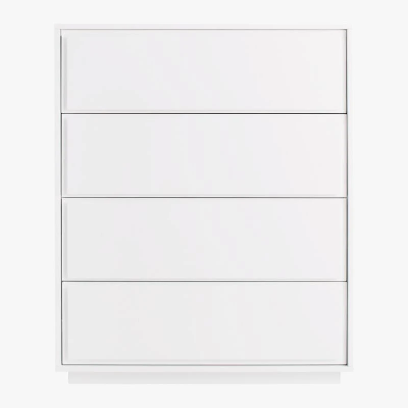 Gallery Tall 4-Drawer White Dresser 4 Gallery Tall 4-Drawer White Dresser - Image 2