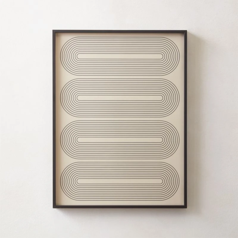 'Gia I' Screen Printed Wall Art In Black Frame 18"x24" 3 'Gia I' Screen Printed Wall Art In Black Frame 18"x24"