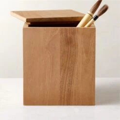 Giacomo Square Teak Storage Box Small -Furniture Sale GiacomoTeakStorageBoxSmAV3SHS23