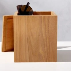 Giacomo Square Teak Storage Box Small -Furniture Sale GiacomoTeakStorageBoxSmROS23