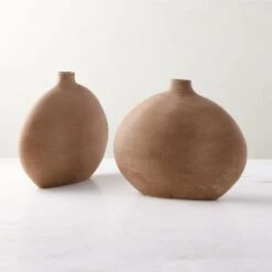 Haute Tan Ceramic Vase Short 11 Haute Tan Ceramic Vase Short -Furniture Sale HauteTanShortVaseAV2SHS23