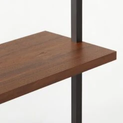 Helix Walnut Wood Wall Mount Bookshelf 96'' 21 Helix Walnut Wood Wall Mount Bookshelf 96'' -Furniture Sale Helix96inWalnutBookcaseAVSSS21