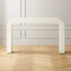 Horseshoe Ivory Lacquered Linen Console Table 52'' 1 Horseshoe Ivory Lacquered Linen Console Table 52'' -Furniture Sale HorseshoeIvryLqdLnCnslTblSHF19 1x1