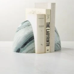 Ice Jade Green Marble Bookend -Furniture Sale IceJadeMarbleBookendAV3SHS23