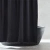 Ileana Organic Cotton Black Shower Curtain 72"