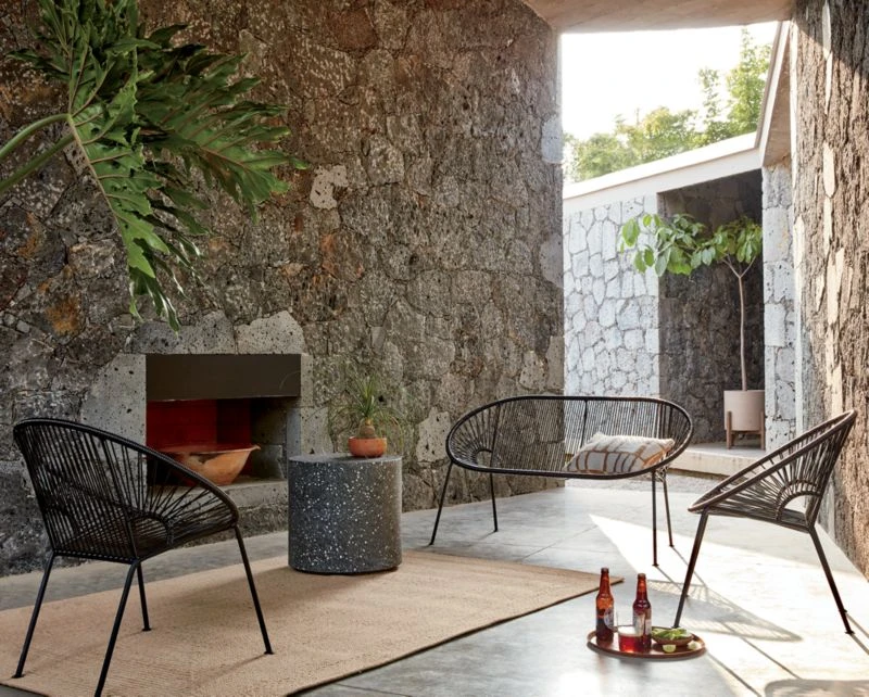 Terrazzo Black Outdoor Side Table 6 Terrazzo Black Outdoor Side Table - Image 4