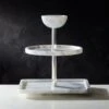 White Marble Tiered Serving Stand -Furniture Sale JF3TierMarblePartyTowerSHS20