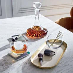 Flo Marble And Brass Coasters Set Of 4 -Furniture Sale JaxLeatherBarTrayAG20 1x1