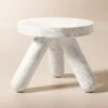 Jaxx White Marble Side Table Short 1 Jaxx White Marble Side Table Short -Furniture Sale JaxxWhtMrblShortSdTableSHF23