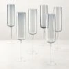 Juliet Midnight Blue Champagne Flute Set Of 6 -Furniture Sale JulietMdntChampagneFltS6SHF23