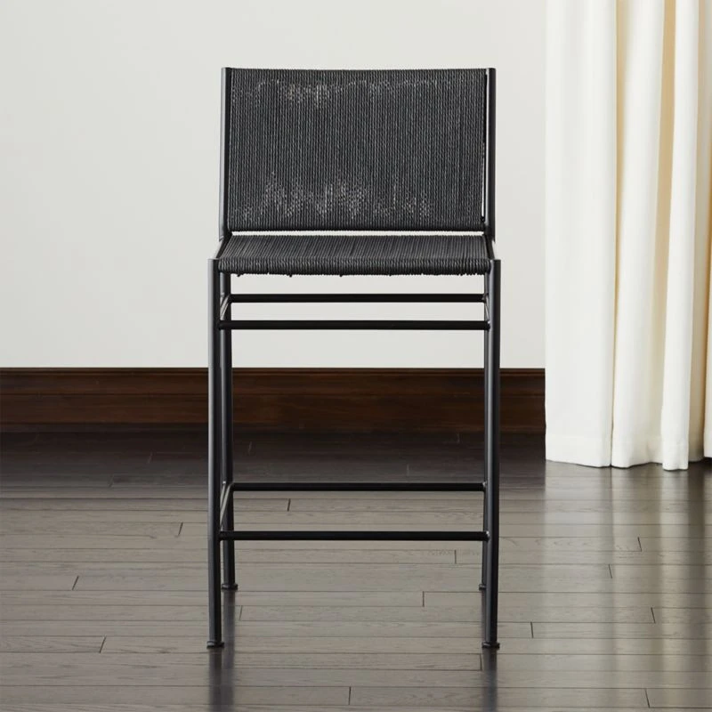 Bounce Black Woven Counter Stool 3 Bounce Black Woven Counter Stool