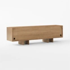 Kibo Steel And Oak Wood Media Console 83'' -Furniture Sale KiboLargeMediaCredenza3QBSSF22