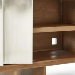 Kibo Steel And Oak Wood Media Console 83'' -Furniture Sale KiboLargeMediaCredenzaAVSSF22