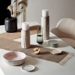 Open Weave Natural Table Runner 14"x90" -Furniture Sale LaBreaBlackReactiveVaseOC20 1x1