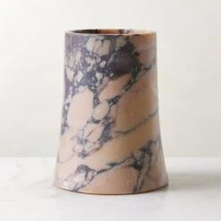 La Paloma Purple Breccia Marble Vase 16 La Paloma Purple Breccia Marble Vase -Furniture Sale LaPalomaMarbleVaseAV3SHS23
