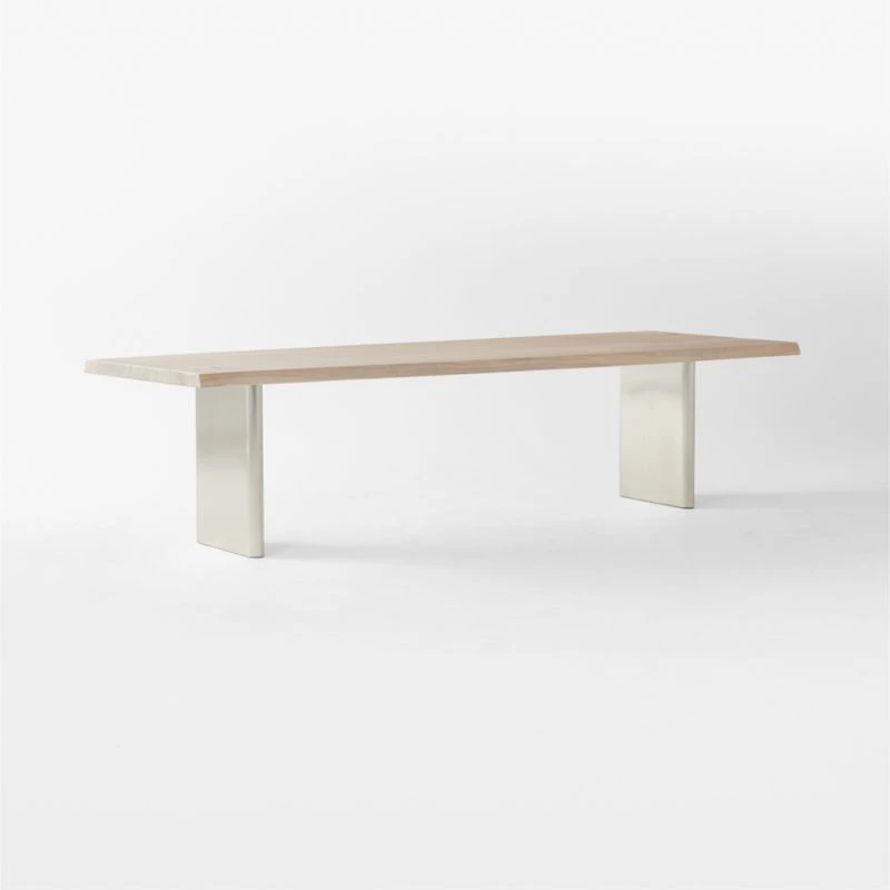 Landscape Live Edge XL White Washed Wood Dining Table 6 Landscape Live Edge XL White Washed Wood Dining Table - Image 4