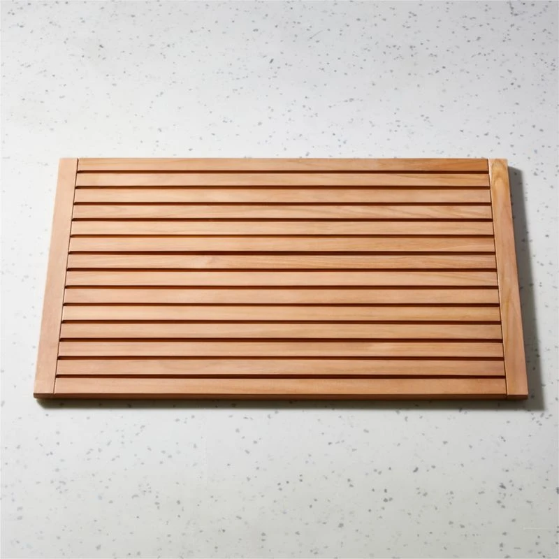 Lateral Natural Teak Bath Mat 21.75"x32" 4 Lateral Natural Teak Bath Mat 21.75"x32" - Image 2