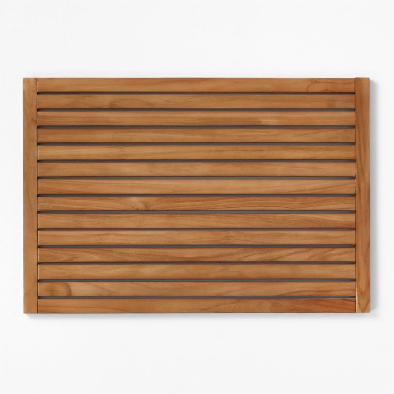 Lateral Natural Teak Bath Mat 21.75"x32" 3 Lateral Natural Teak Bath Mat 21.75"x32"