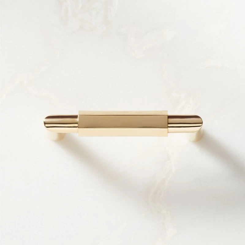 Lavau Unlacquered Brass Handle 3" 3 Lavau Unlacquered Brass Handle 3"