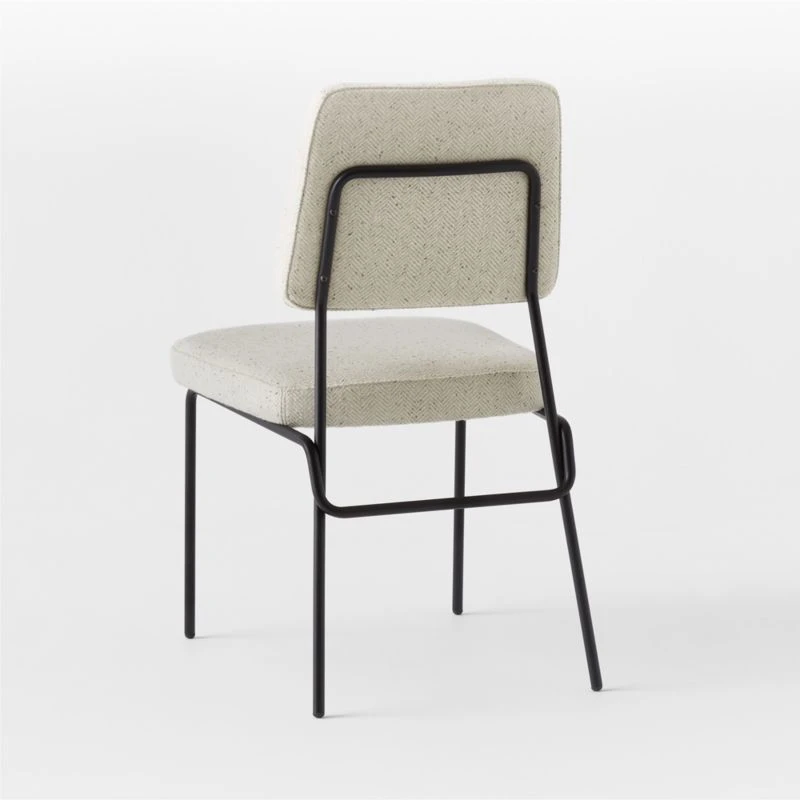 Laze White Upholstered Dining Chair 8 Laze White Upholstered Dining Chair - Image 6
