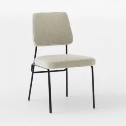 Laze White Upholstered Dining Chair 12 Laze White Upholstered Dining Chair -Furniture Sale LazeMtlFrmIvoryDnngChr3QSSS23