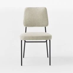 Laze White Upholstered Dining Chair 11 Laze White Upholstered Dining Chair -Furniture Sale LazeMtlFrmIvoryDnngChrSOSSS23