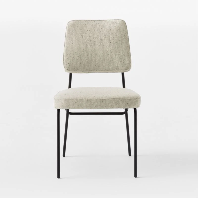 Laze White Upholstered Dining Chair 5 Laze White Upholstered Dining Chair - Image 3