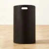 Black Leather Laundry Hamper 1 Black Leather Laundry Hamper -Furniture Sale LeatherBlkIvoryHamperSHS23