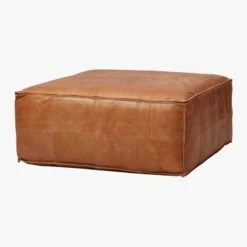 Large Brown Leather Ottoman Pouf 14 Large Brown Leather Ottoman Pouf -Furniture Sale LeatherOttoSaddle3QF16