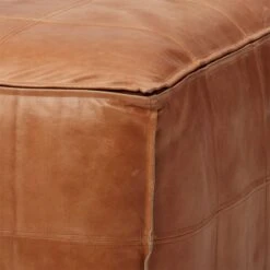 Large Brown Leather Ottoman Pouf 15 Large Brown Leather Ottoman Pouf -Furniture Sale LeatherOttoSaddleAVF16