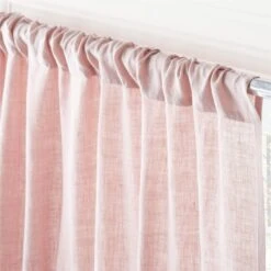Smoky Mauve Linen Window Curtain Panel 48"x84'' -Furniture Sale LinenAdobeRoseCrtn96PnlAV2SHF23