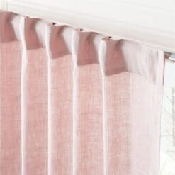 Smoky Mauve Linen Window Curtain Panel 48"x84'' -Furniture Sale LinenAdobeRoseCrtn96PnlAV3SHF23
