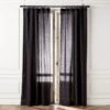 EUROPEAN FLAX™-Certified Linen Black Window Curtain Panel 48''x84'' -Furniture Sale LinenBlack96CurtainPnlSHS23